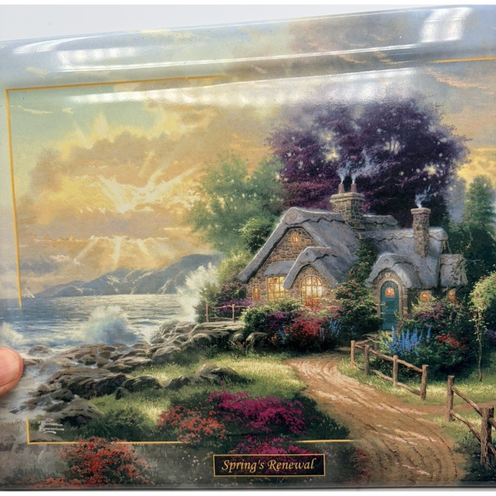 Thomas Kinkade Springs Renewal A New Day Dawning, ceramic wall art 2000